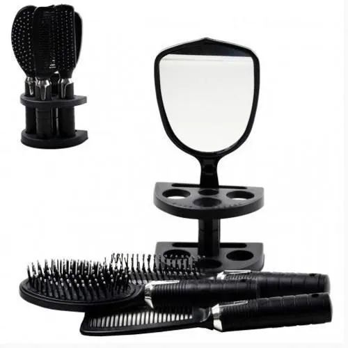 Kit C/2 Escovas Cabelo Pente E Espelho 7311207