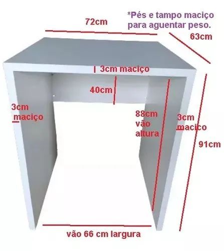 Bancada balcão para maquina de lavar e seca - Foto 4