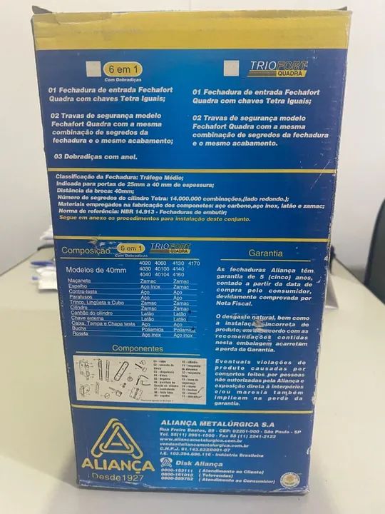 Fechadura kit Porta 6x1 Tetra 4040 ALIANÇA - Foto 5