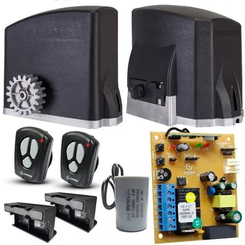 Kit Motor de Portão Eletrônico Garen Kdz FIT 1/4Hp 400Kg Automatizador Automático