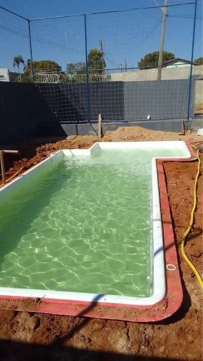Piscina completa de fibra 7 metros com praia  - Foto 3
