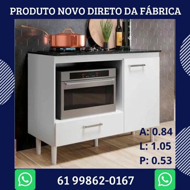 Balcão para cooktop fogão forno fit - Foto 3