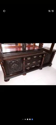 Antiga Cristaleira Em 2 Partes Português Manoelino Colonial