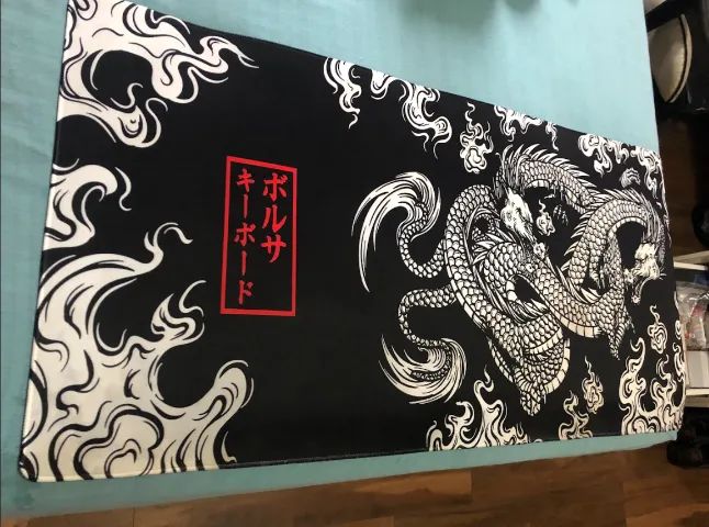 Dragão japonês grande mousepad para jogos xxl teclado gamer mouse pad - Foto 2