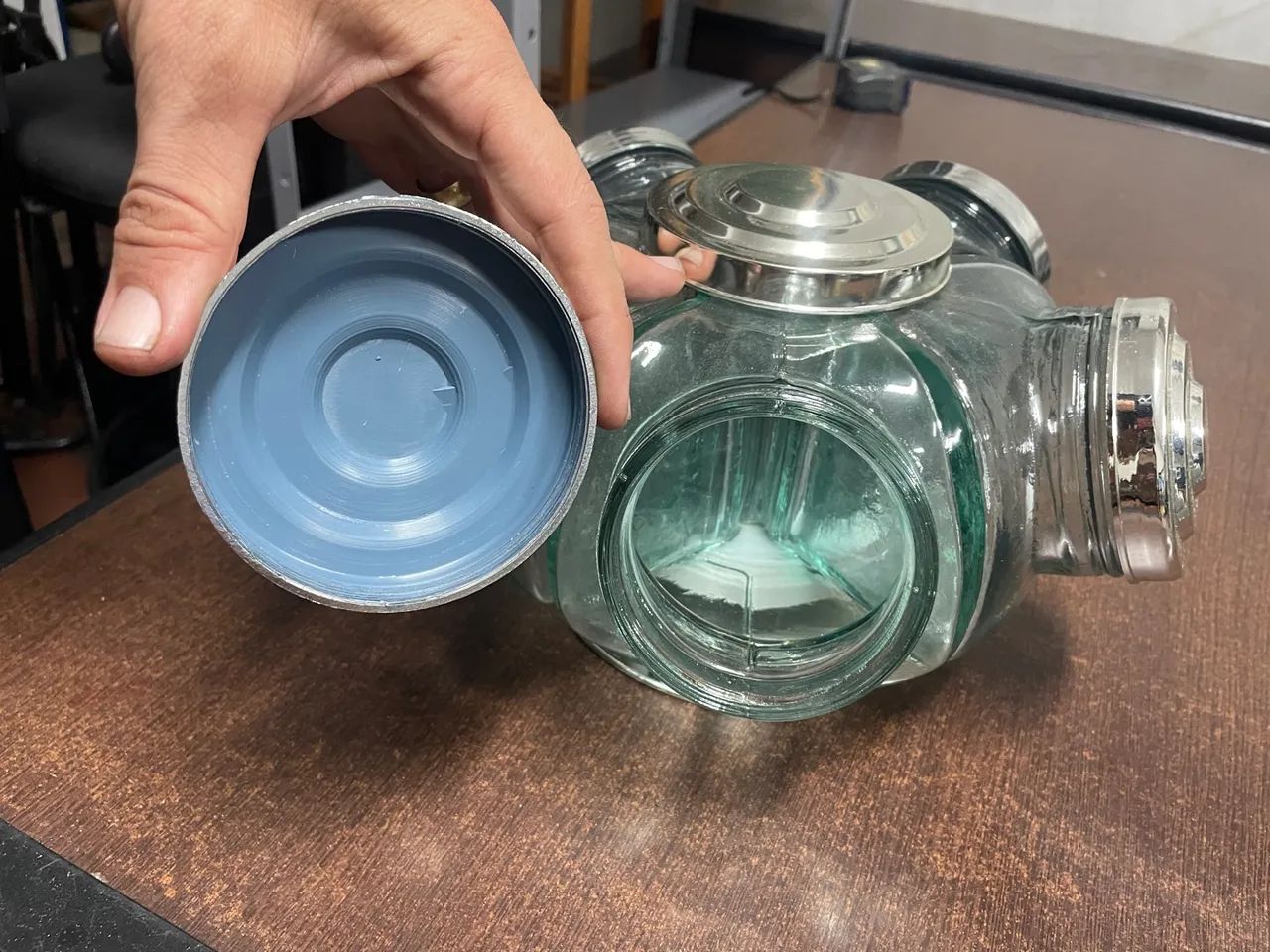 Baleiro vintage em vidro artesanal  - Foto 3