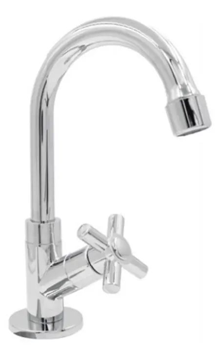 TORNEIRA DE MESA BICA ALTA PARA BANHEIRO MARUJÁ CROMADO