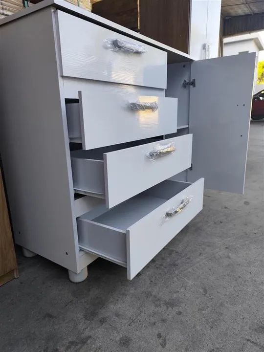 Cômoda Zaqueu 4 Gavetas 100% MDF  - Foto 5