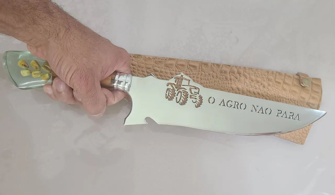 Linda Faca Em Aço Inox Agro Não Para (ótimo presente) - Foto 3