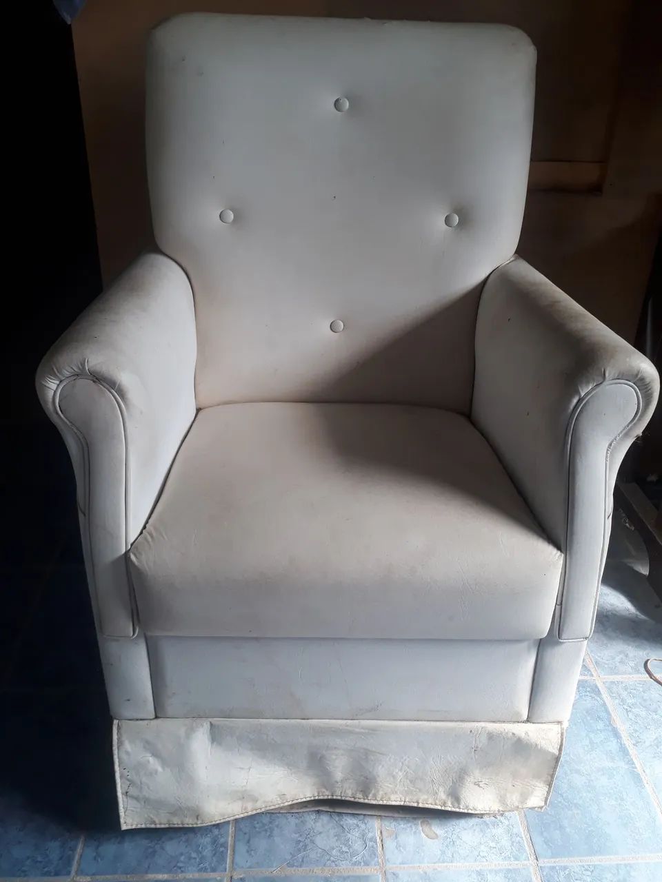 Poltrona de balanço branca de 1 lugar