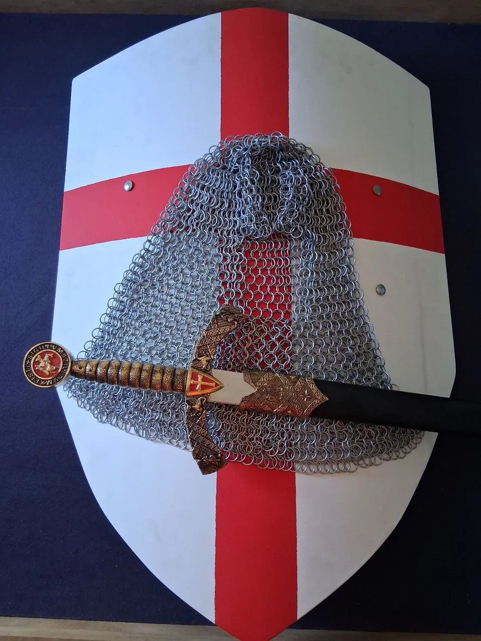 Espada Templário + Escudo + Coifa - Foto 4