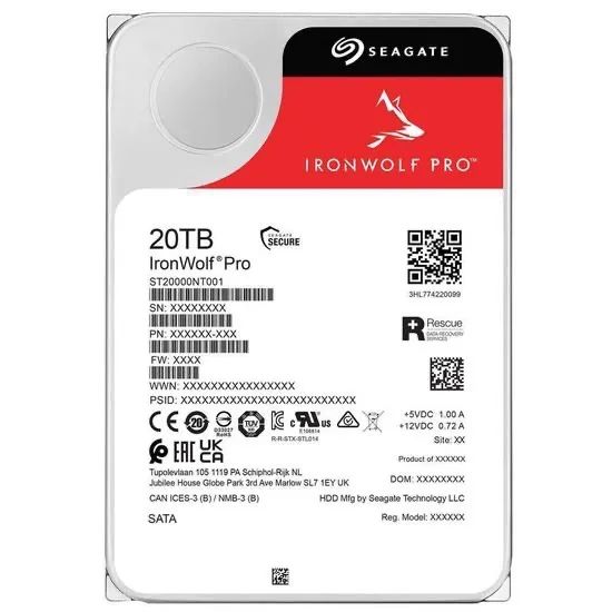 HD Seagate IronWolf Pro ST20000NT001 20TB 3.5" 7200RPM 256MB - Novo lacrado