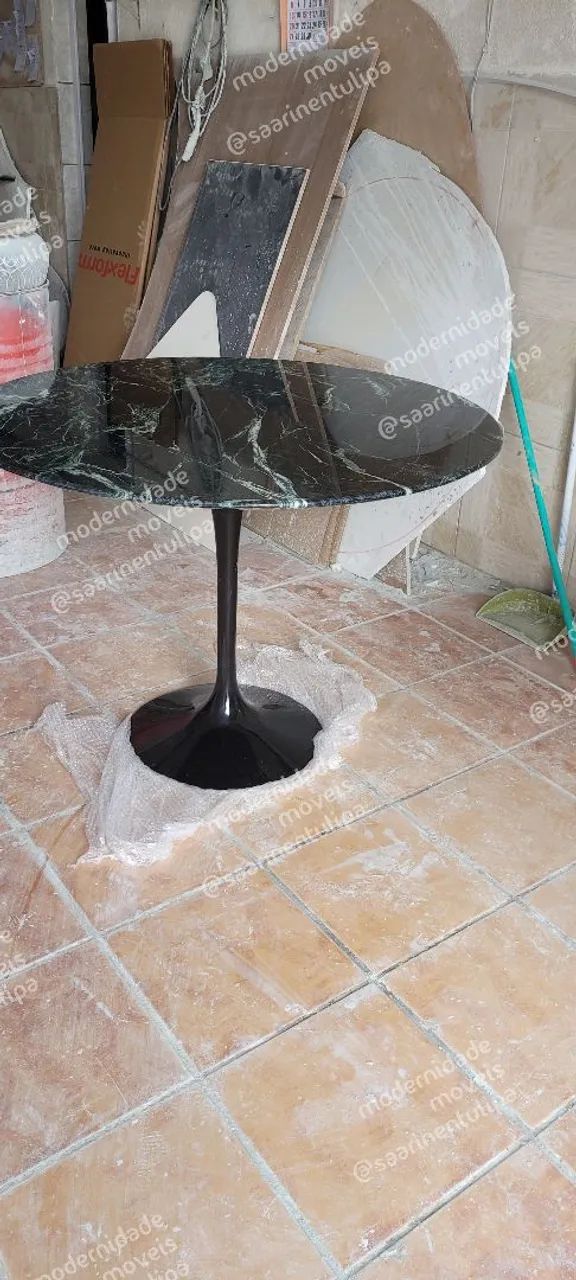 Mesa de jantar Saarimen marmore Verde Alpi 130 - Foto 4