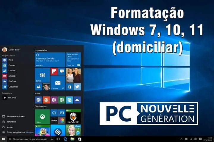 Formatação, configuração, instalação Windows, Office, recuperação