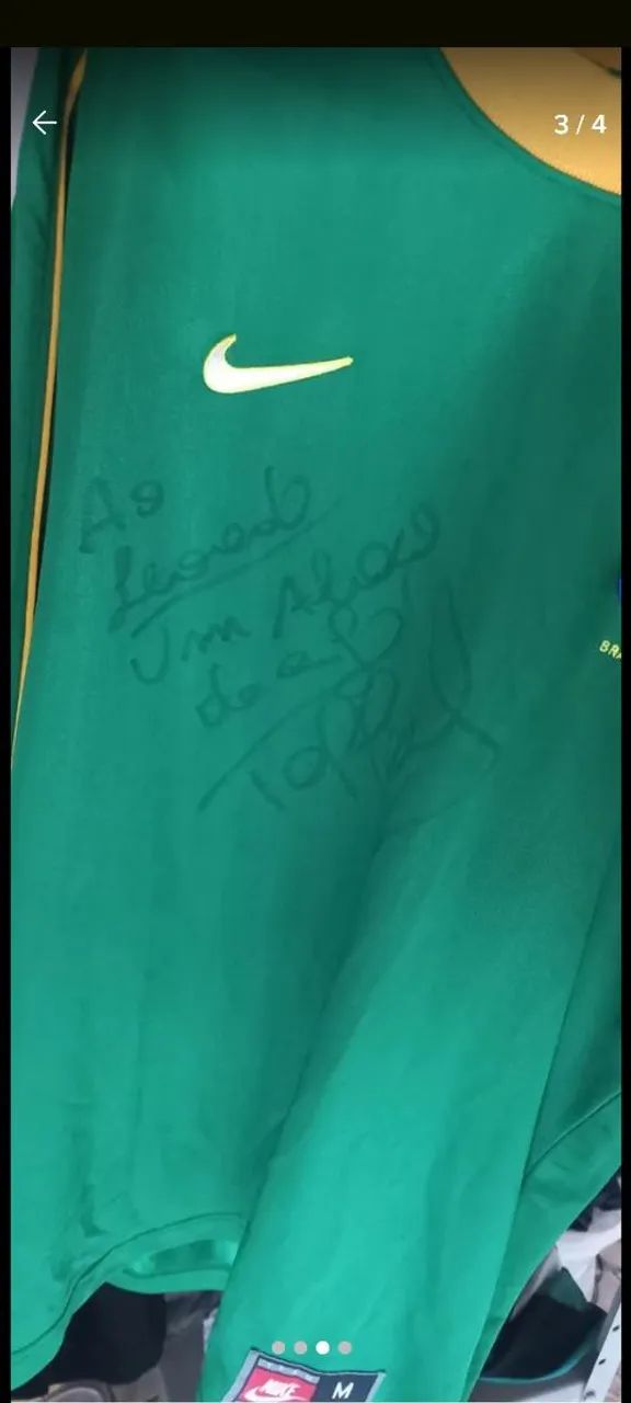  Autografada pelo taffarel - camisa goleiro selecao brasileira / tam M - Foto 4