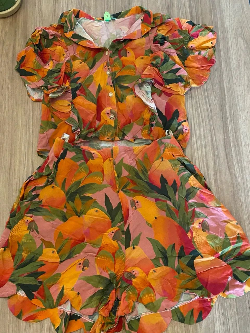 Conjunto estampado Farm- TAM P - Foto 2