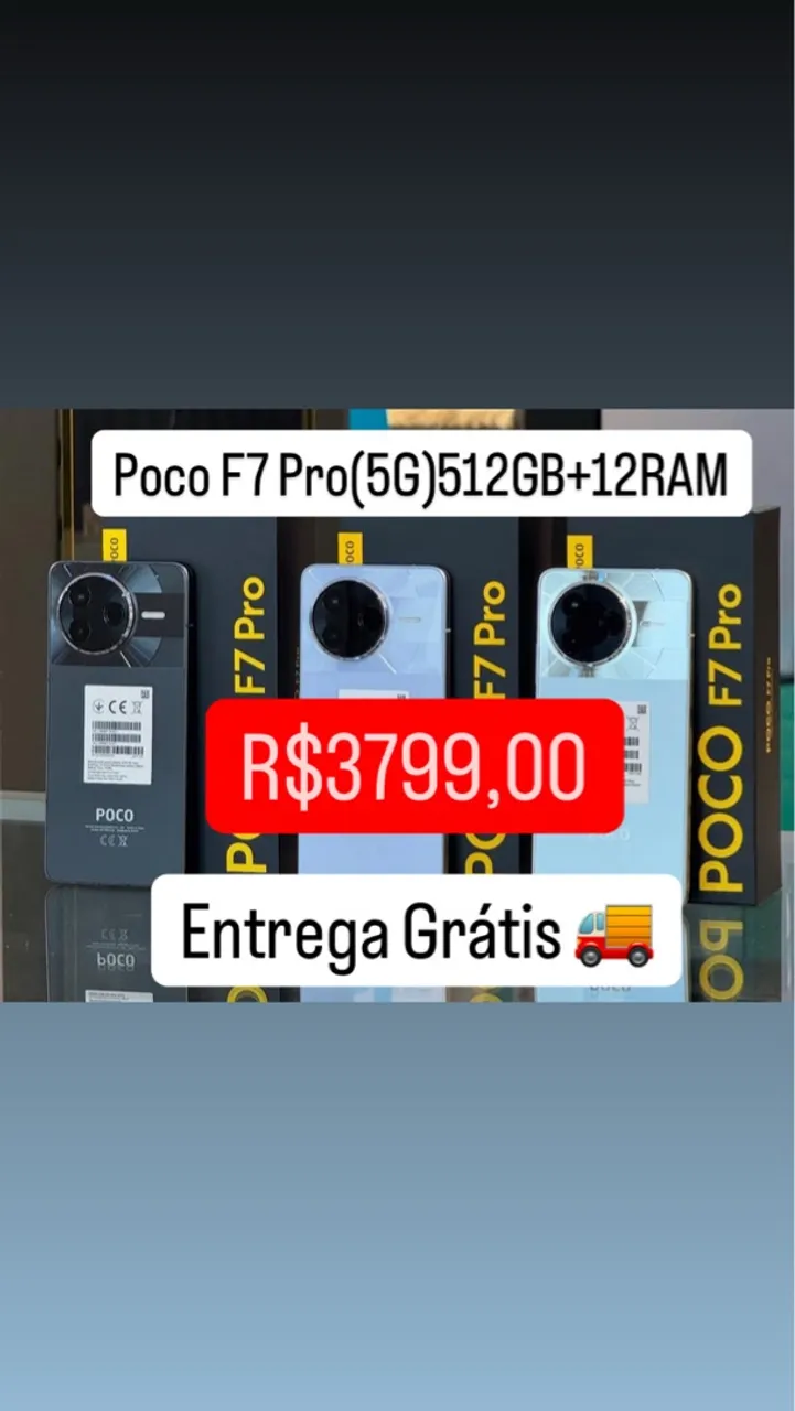 Poco F7 Pro (5G)512GB+12GB RAM Novo Lacrado Global 