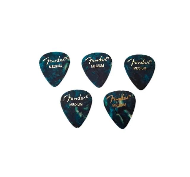 kit com 5 palhetas fender® medium green - Foto 4