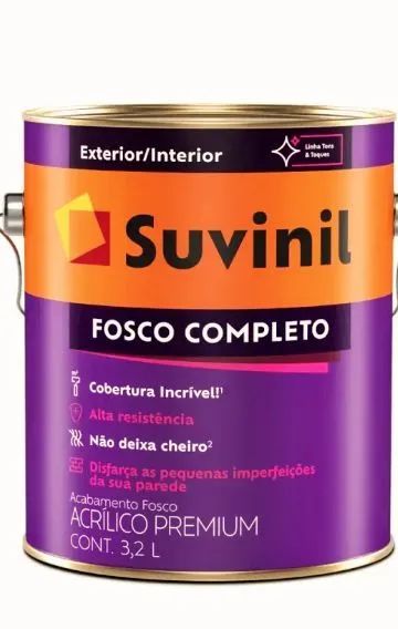 Tinta Acrílica Premium Suvinil Fosco Completo 3,2L