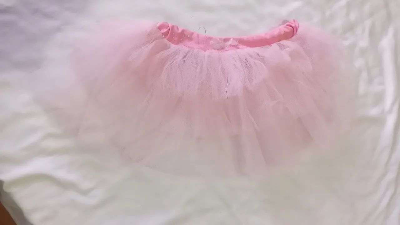 Saia de tule rosa