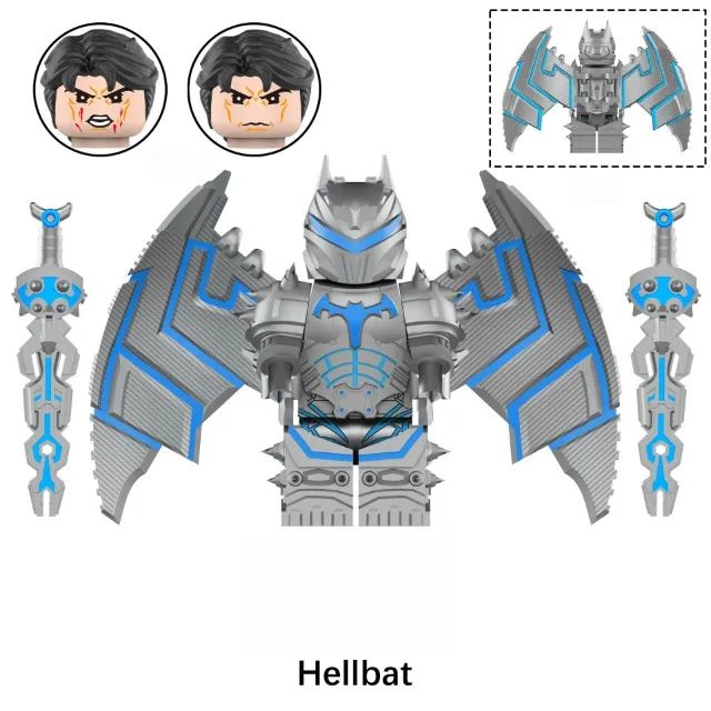  The Hellbat miniaturas de coleção minifigure Silver Black e Golden Moc Batman coringa - Foto 2