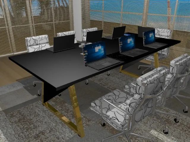 Mesa de Reunião Wing Gold.  L240cm x P100cm x A74cm - Foto 3