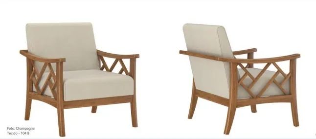 Cadeira em madeira e ferro, elegante e resistente - Foto 4