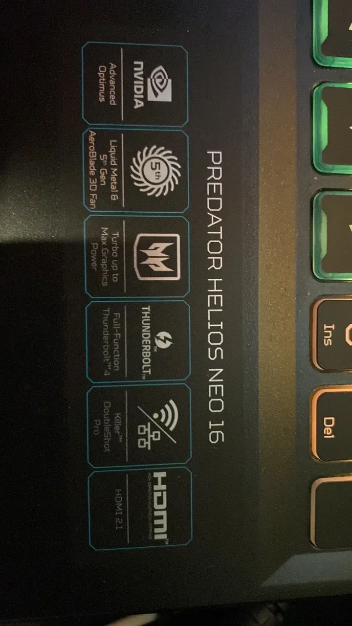 Notebook gamer acer predatório helios neo 16