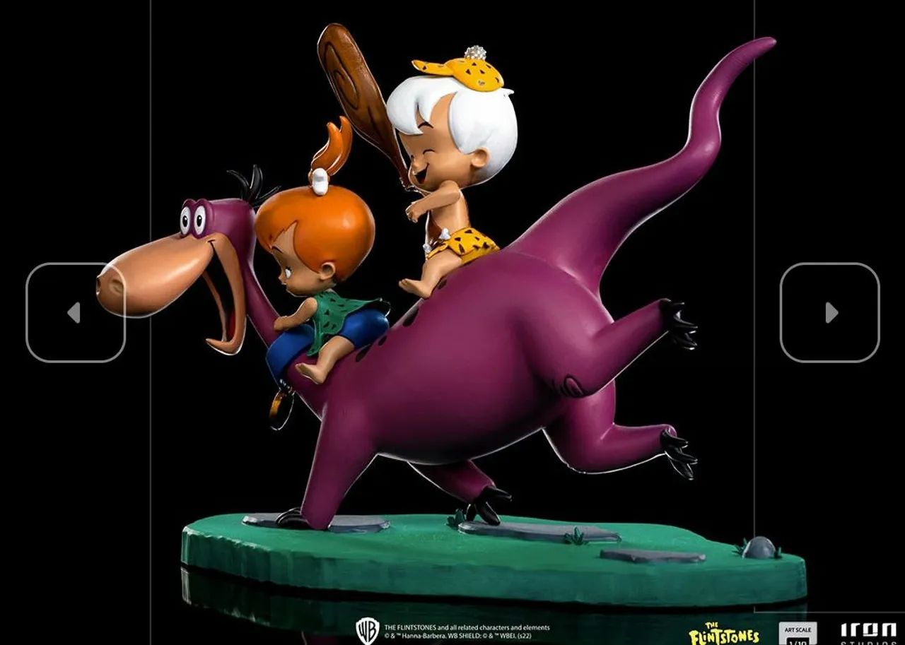 Dino Pedrita e Bam Bam Flintstones Iron Studios - Foto 4