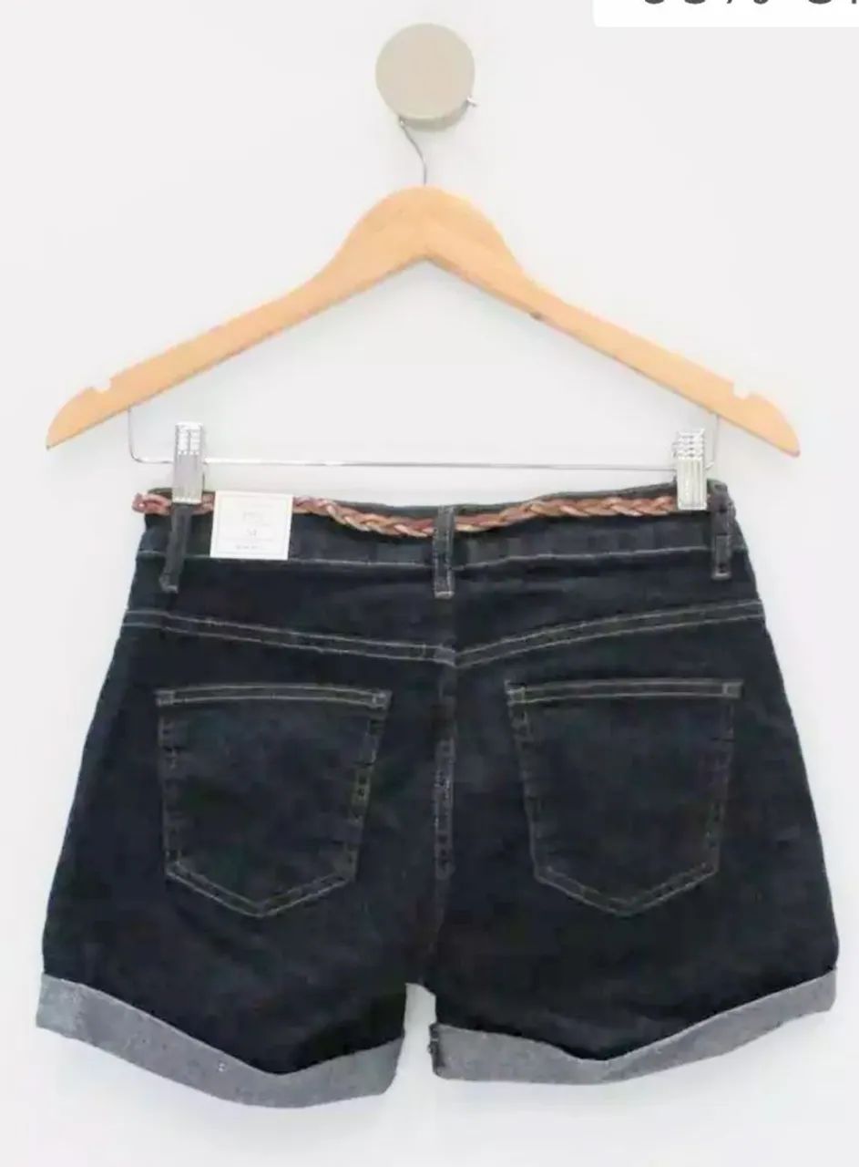 Short Jeans C&A 34 NOVO Com cinto Feminino com Cinto - Foto 2