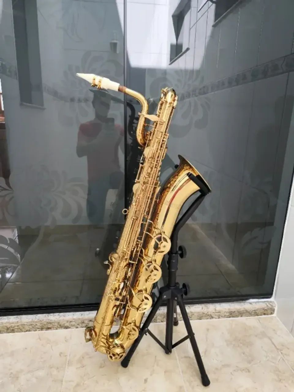 Sax Barítono CSR Mib c/ Lá grave - Boquilha Barkley - Aceito trocas - Parcelo 18x