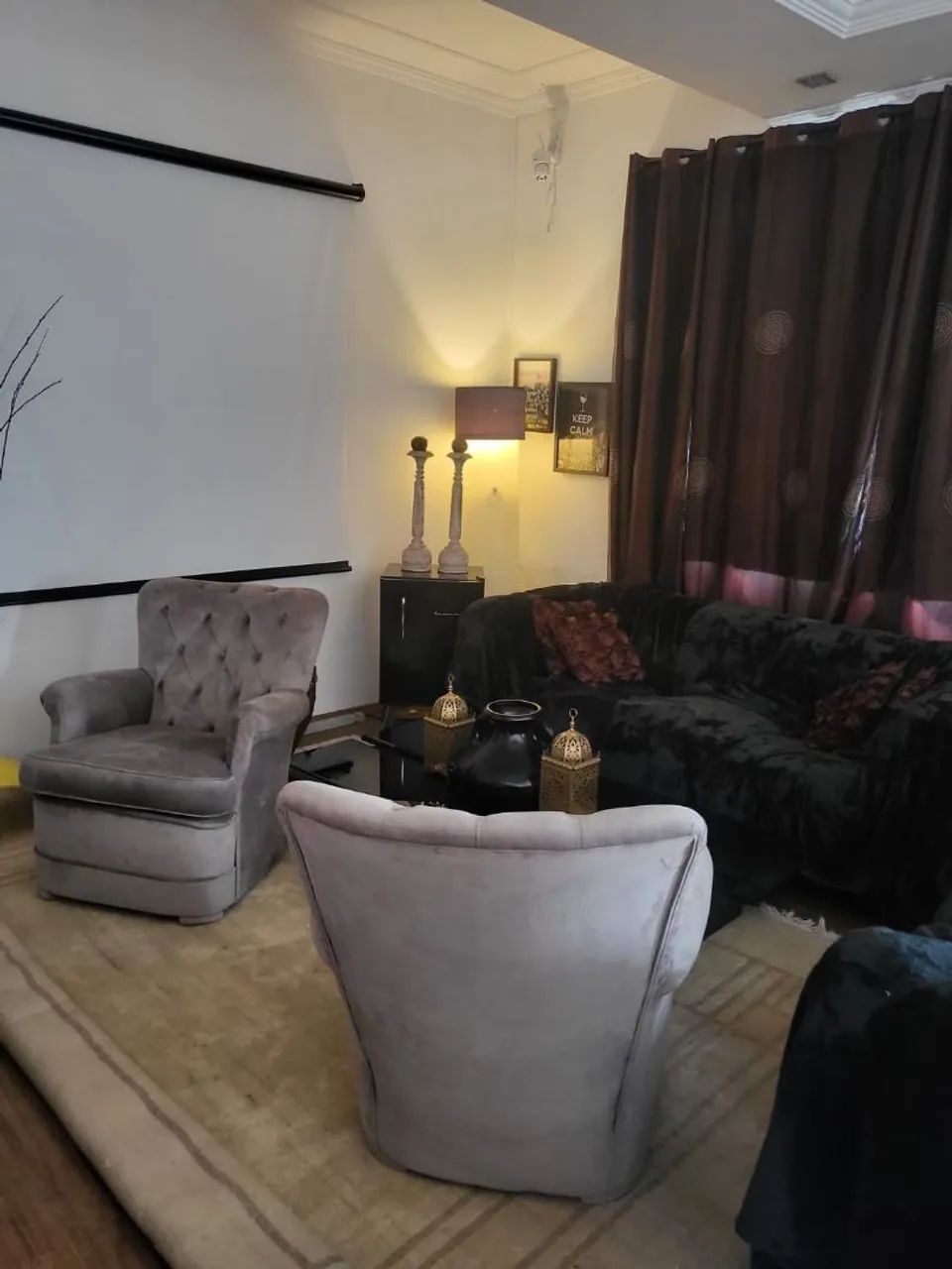 Par de Poltronas vintage em Veludo Cinza. - Foto 6