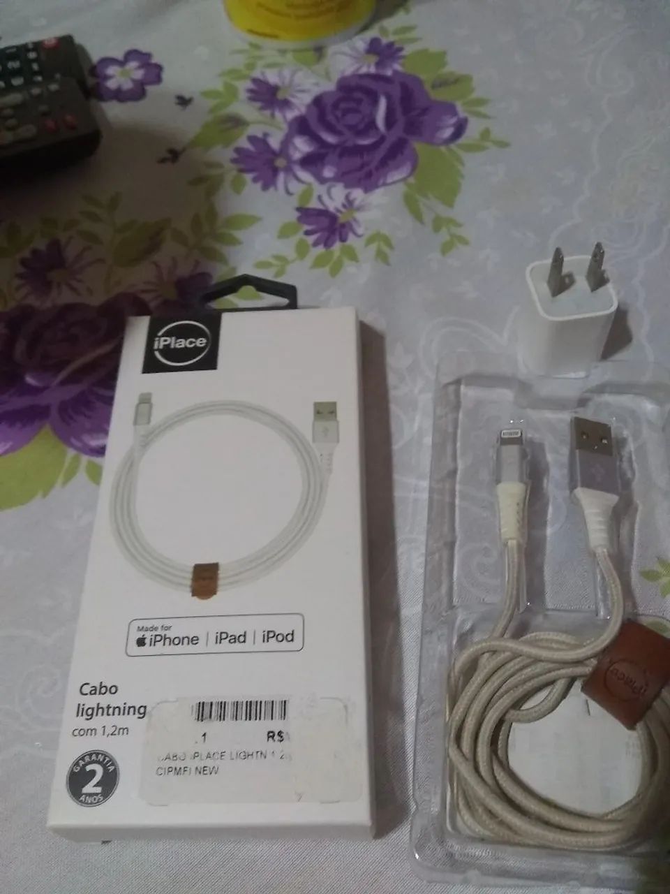 Cabo Lightning iPlace 1,2m + Carregador - Foto 2