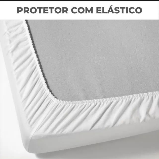 Capa de colchão impermeável casal padrão nas cores branco, bege ou preto - Foto 5