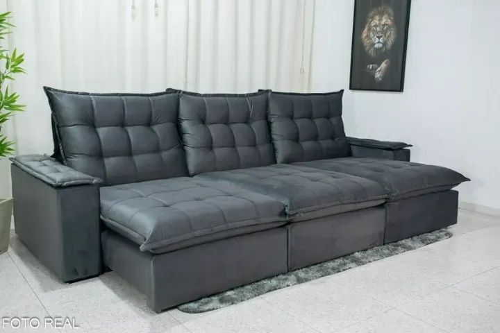Chame para agendar sua entrega! Mod Sofá Retrátil e Reclinável 3.20cm COD 312  - Foto 5