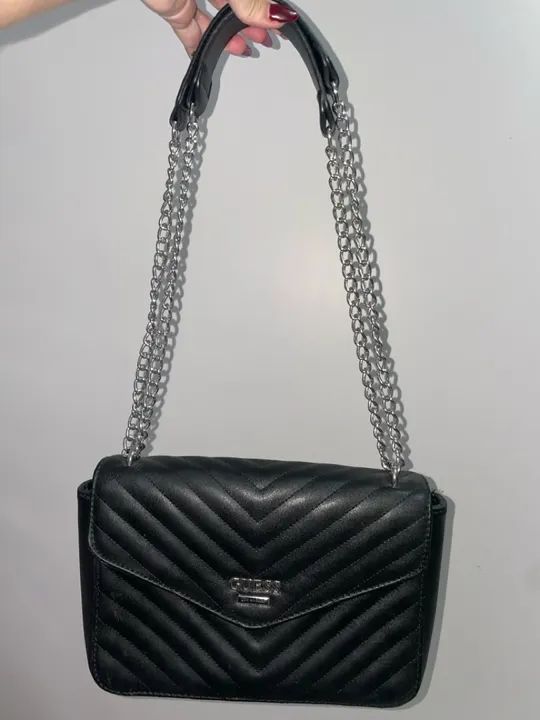 Bolsa Guess Preta Importada Los Angeles - Foto 4
