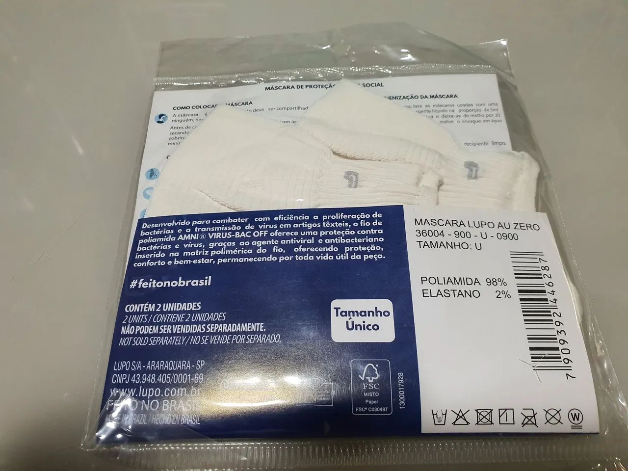 Máscara de proteção facial Lupo - Pacote com 2 unidades - Foto 5