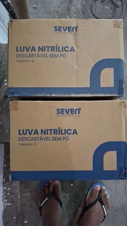 Luvas Nitrílicas Descartáveis Sem Pó ,  tamanhos M e G - Foto 2