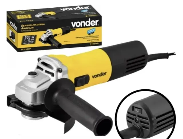 ESMERILHADEIRA VONDER 5POL 900W C/CONTROLE VELOCIDADE EAV905V 220V