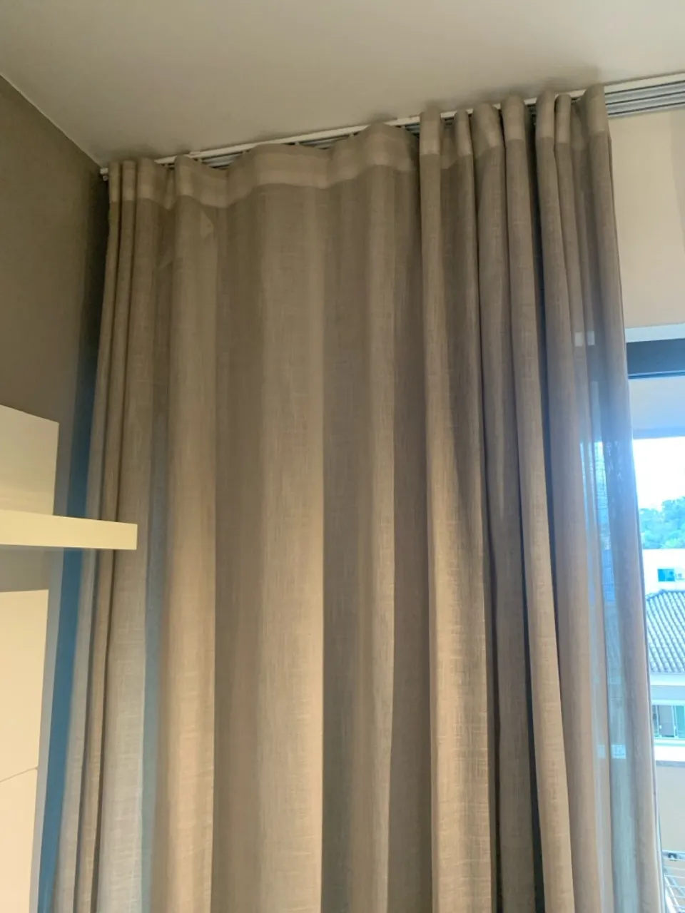 Cortina de Tecido Cinza 1,80x2,45
