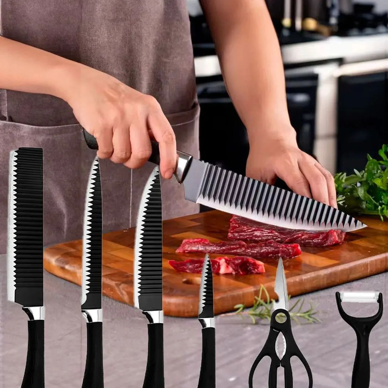 ? KIT FACAS PREMIUM JS - 6 PEÇAS PAGA SO NA ENTREGA!