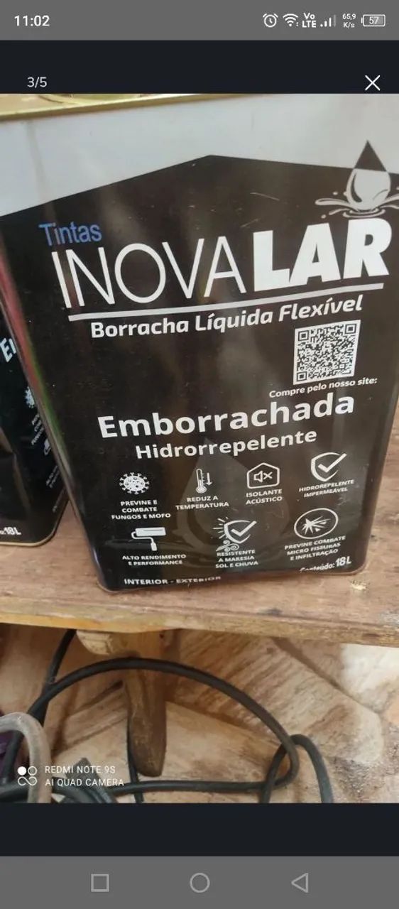 Tinta Emborrachada Hidrorrepelente Inovalar 18L - Foto 2