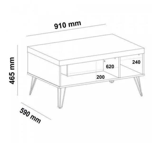 Promoção Mesa de Centro Preta  - 02/06/25 - Foto 2