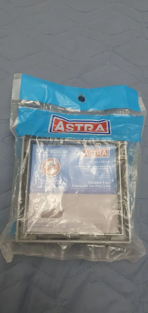 Ralo oculto 10x10. Promoção 2 unid. Novo sem uso. Marca Astra. 