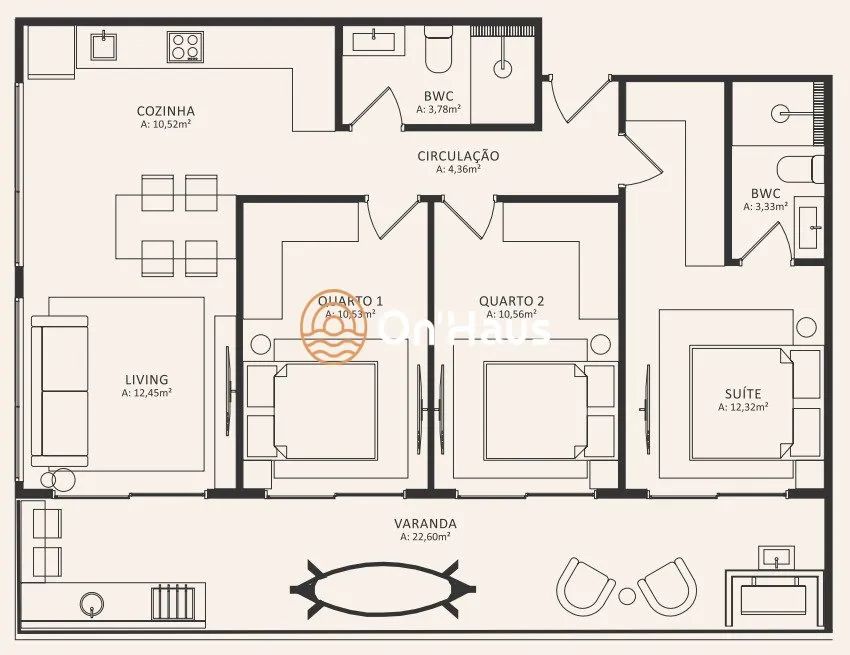 Apartamento 3 dormitórios, 97,31m² - Morro das Pedras - Foto 2