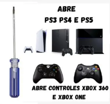 Chave Torx T8 pra abrir Consoles e Controles<br>