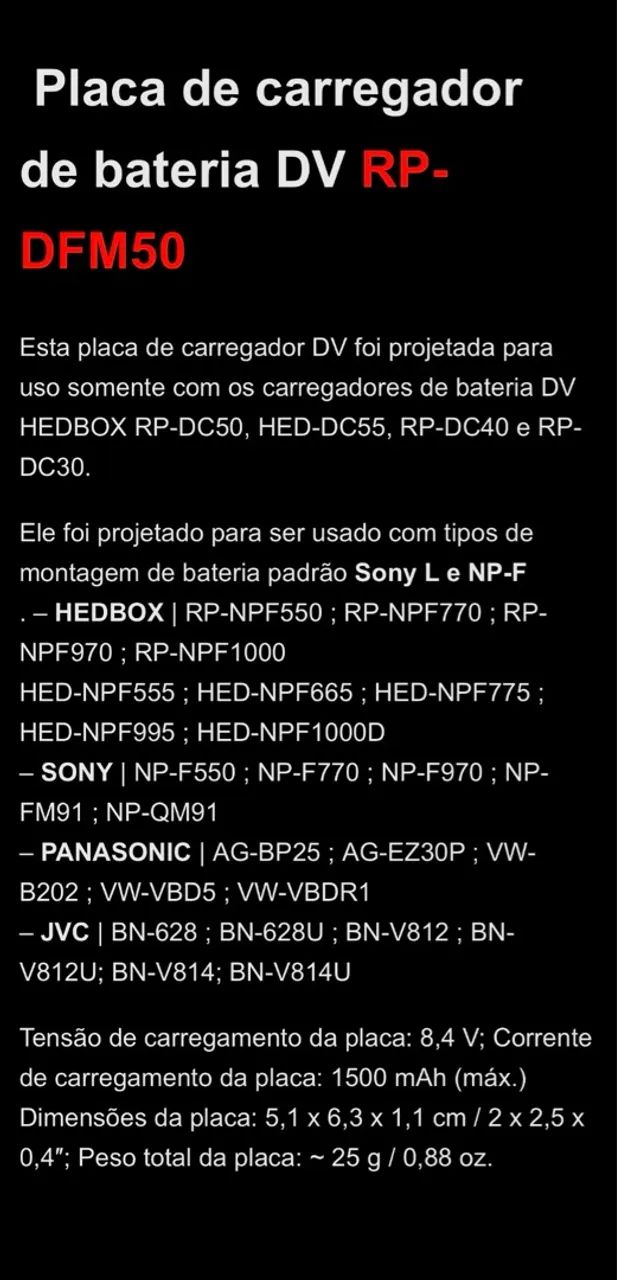 carregador de bateria dupla Hedbox RP-DC50 NOVO - Foto 3