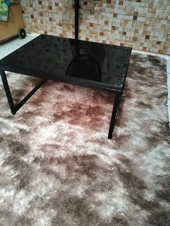 Mesa de centro de vidro preta - Foto 3