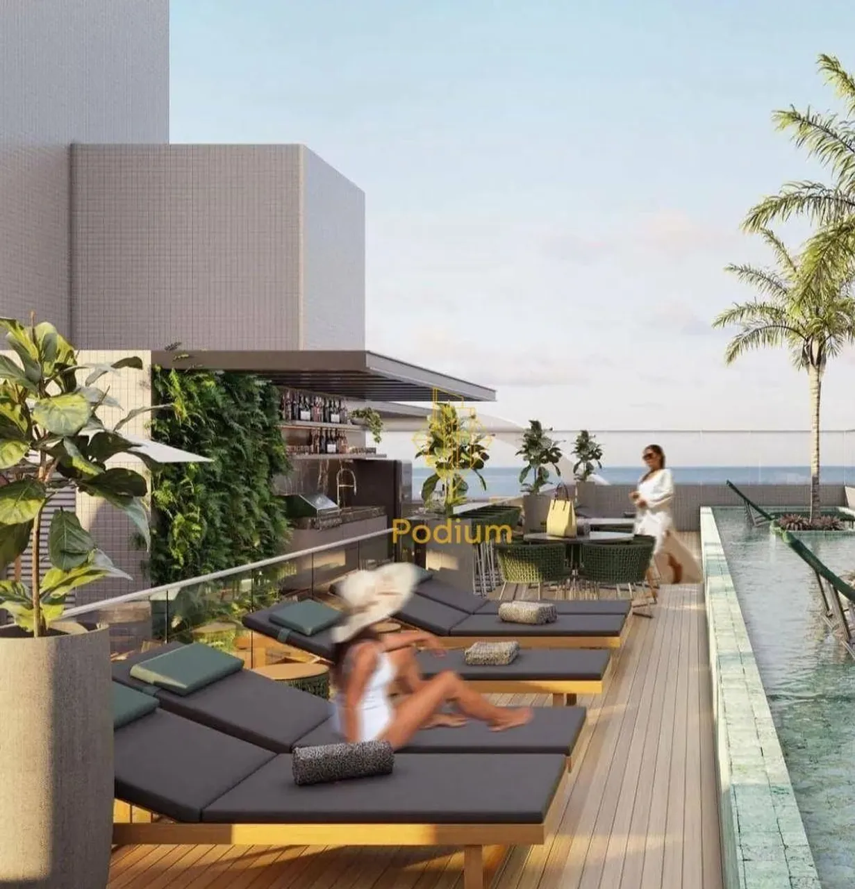 Flats com varanda/sacada a 180m da praia de Intermares - FL0248