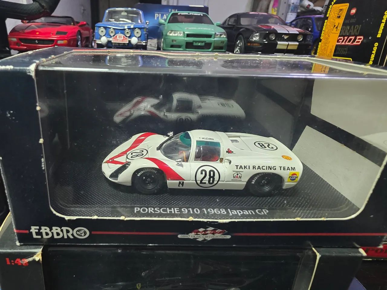 Miniatura 1:43 porsche 910 1968 japan GP ebbro - Hobbies e