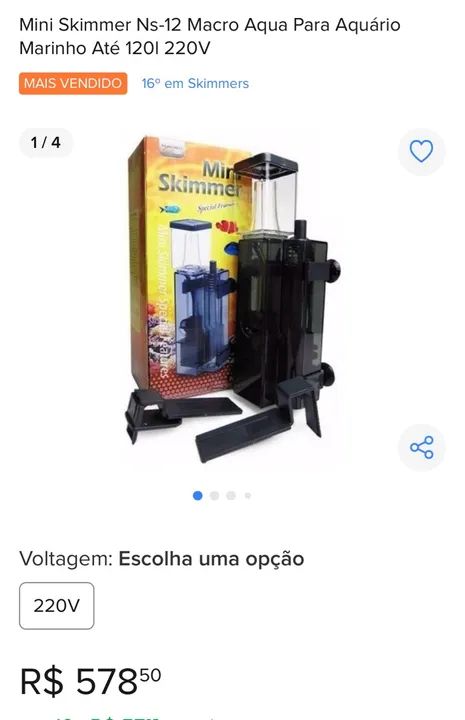 Skimmer NS-12 até 120 litros  - Foto 3